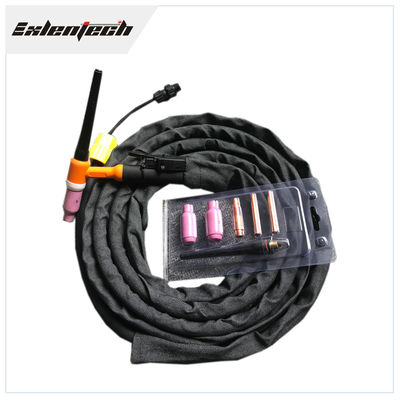 Chiều dài 4M 8M Phụ kiện máy hàn Tig Mig có thể điều chỉnh bằng khí Gas làm mát WP17 TIG Torch